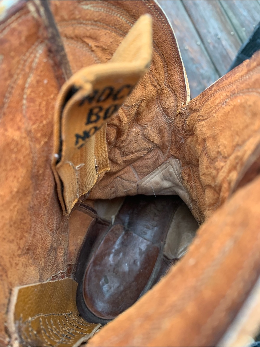 Vintage 1940’s 50s Nocona Brown Leather Cowboy Boots - Picture 11 of 15